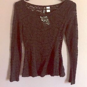 Black lace top